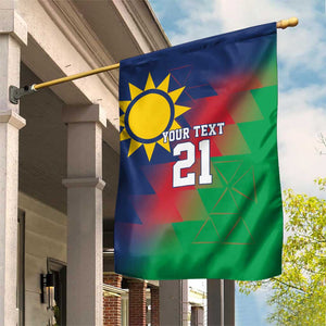 Custom Cricket African Namibia Garden Flag Namibian Gold Sun Flag Motif - African Pride