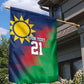 Custom Cricket African Namibia Garden Flag Namibian Gold Sun Flag Motif - African Pride