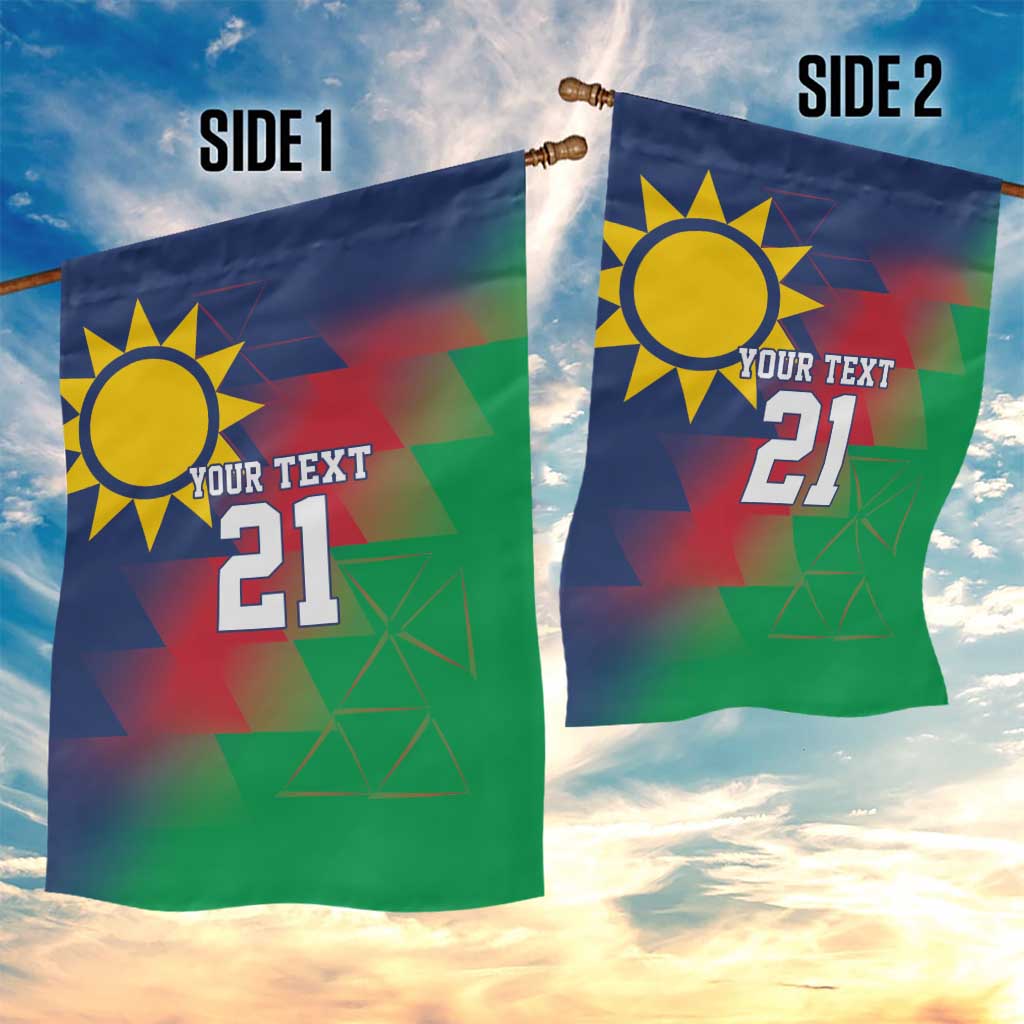 Custom Cricket African Namibia Garden Flag Namibian Gold Sun Flag Motif - African Pride