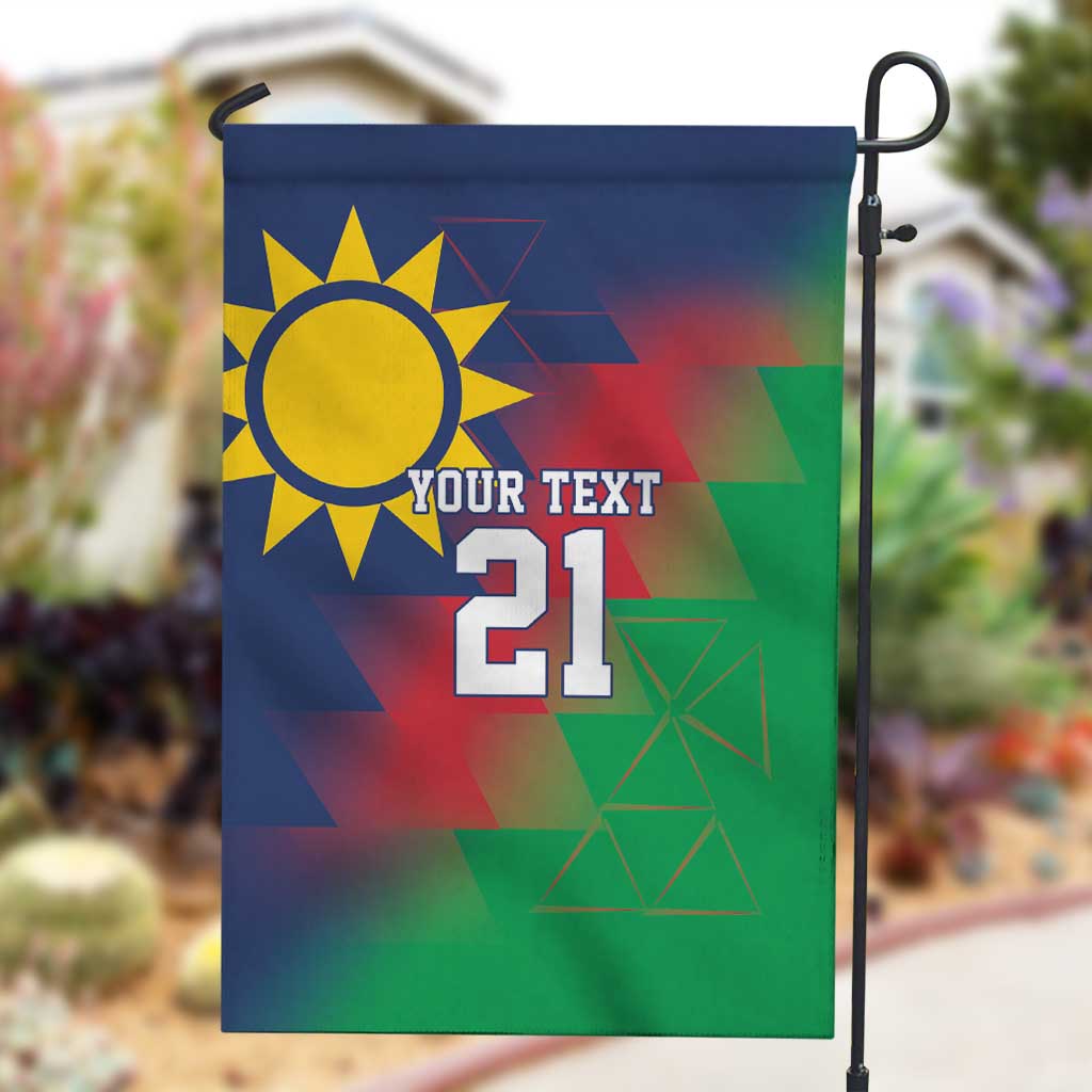 Custom Cricket African Namibia Garden Flag Namibian Gold Sun Flag Motif - African Pride