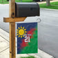 Custom Cricket African Namibia Garden Flag Namibian Gold Sun Flag Motif - African Pride