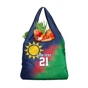 Custom Cricket African Namibia Grocery Bag Namibian Gold Sun Flag Motif - African Pride