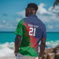 Custom Cricket African Namibia Hawaiian Shirt Namibian Gold Sun Flag Motif - African Pride