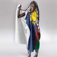 Custom Cricket African Namibia Hooded Blanket Namibian Gold Sun Flag Motif - African Pride