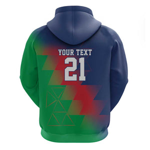 Custom Cricket African Namibia Hoodie Namibian Gold Sun Flag Motif - African Pride