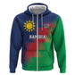 Custom Cricket African Namibia Hoodie Namibian Gold Sun Flag Motif - African Pride