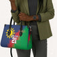 Custom Cricket African Namibia Leather Bag Namibian Gold Sun Flag Motif