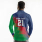 Custom Cricket African Namibia Long Sleeve Polo Shirt Namibian Gold Sun Flag Motif - African Pride