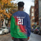 Custom Cricket African Namibia Long Sleeve Shirt Namibian Gold Sun Flag Motif - African Pride