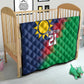Custom Cricket African Namibia Quilt Namibian Gold Sun Flag Motif - African Pride