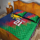 Custom Cricket African Namibia Quilt Bed Set Namibian Gold Sun Flag Motif - African Pride