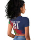 Custom Cricket African Namibia Raglan Cropped T shirt Namibian Gold Sun Flag Motif - African Pride