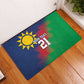 Custom Cricket African Namibia Rubber Doormat Namibian Gold Sun Flag Motif - African Pride