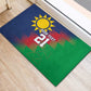 Custom Cricket African Namibia Rubber Doormat Namibian Gold Sun Flag Motif - African Pride