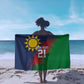 Custom Cricket African Namibia Sarong Namibian Gold Sun Flag Motif - African Pride