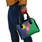 Custom Cricket African Namibia Shoulder Handbag Namibian Gold Sun Flag Motif - African Pride