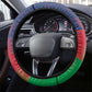 Cricket African Namibia Steering Wheel Cover Namibian Gold Sun Flag Motif - African Pride