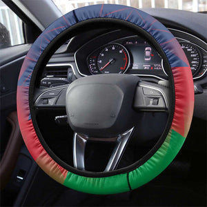 Cricket African Namibia Steering Wheel Cover Namibian Gold Sun Flag Motif - African Pride