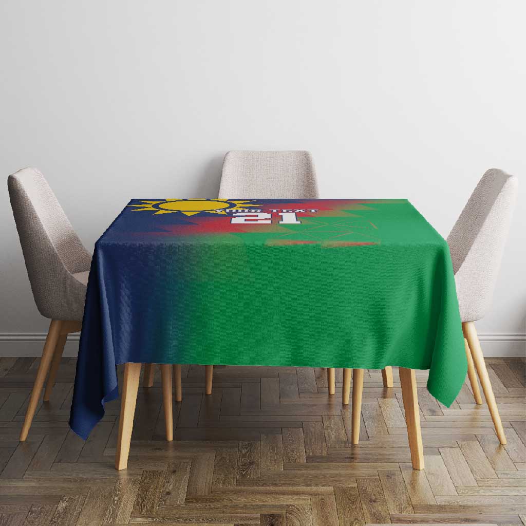 Custom Cricket African Namibia Tablecloth Namibian Gold Sun Flag Motif - African Pride