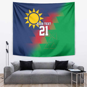 Custom Cricket African Namibia Tapestry Namibian Gold Sun Flag Motif - African Pride