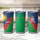 Custom Cricket African Namibia Tumbler Cup Namibian Gold Sun Flag Motif - African Pride