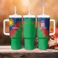 Custom Cricket African Namibia Tumbler With Handle Namibian Gold Sun Flag Motif - African Pride