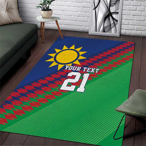 Custom Cricket African Namibia Area Rug Namibian Sporty Pattern Flag Motif - African Pride