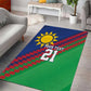 Custom Cricket African Namibia Area Rug Namibian Sporty Pattern Flag Motif - African Pride
