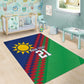 Custom Cricket African Namibia Area Rug Namibian Sporty Pattern Flag Motif - African Pride