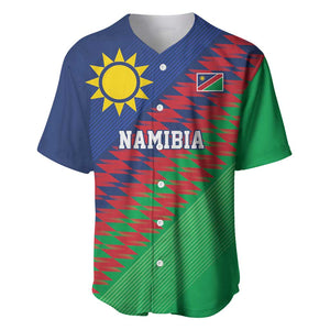 Custom Cricket African Namibia Baseball Jersey Namibian Sporty Pattern Flag Motif - African Pride