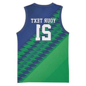 Custom Cricket African Namibia Basketball Jersey Namibian Sporty Pattern Flag Motif - African Pride