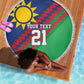 Custom Cricket African Namibia Beach Blanket Namibian Sporty Pattern Flag Motif - African Pride
