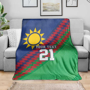 Custom Cricket African Namibia Blanket Namibian Sporty Pattern Flag Motif - African Pride