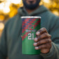 Custom Cricket African Namibia 4 in 1 Can Cooler Tumbler Namibian Sporty Pattern Flag Motif - African Pride