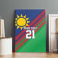 Custom Cricket African Namibia Canvas Wall Art Namibian Sporty Pattern Flag Motif - African Pride