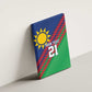 Custom Cricket African Namibia Canvas Wall Art Namibian Sporty Pattern Flag Motif - African Pride
