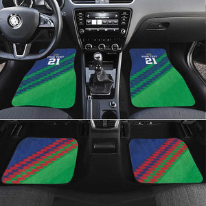 Custom Cricket African Namibia Car Mats Namibian Sporty Pattern Flag Motif - African Pride