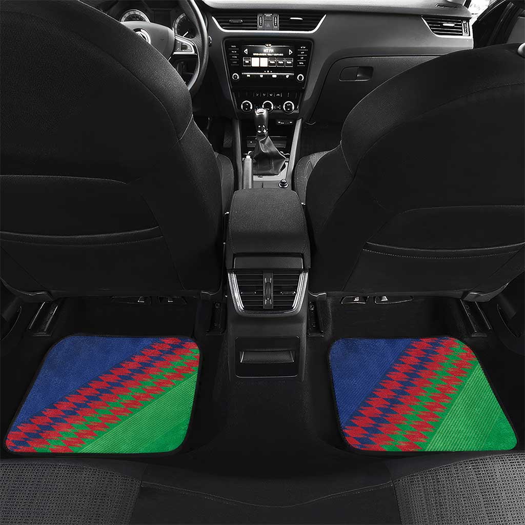 Custom Cricket African Namibia Car Mats Namibian Sporty Pattern Flag Motif - African Pride