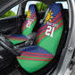 Custom Cricket African Namibia Car Seat Cover Namibian Sporty Pattern Flag Motif - African Pride