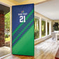 Custom Cricket African Namibia Door Cover Namibian Sporty Pattern Flag Motif