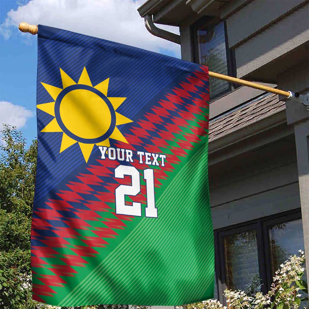 Custom Cricket African Namibia Garden Flag Namibian Sporty Pattern Flag Motif - African Pride