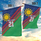 Custom Cricket African Namibia Garden Flag Namibian Sporty Pattern Flag Motif - African Pride
