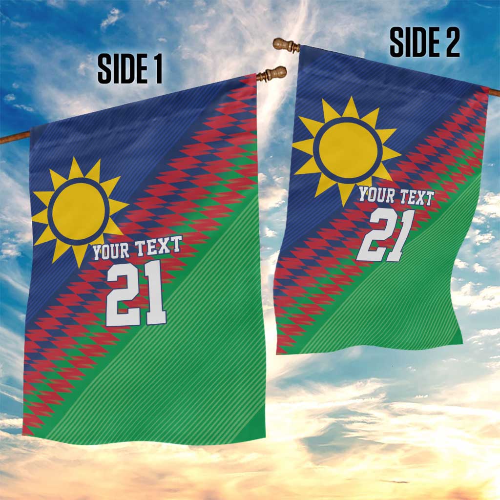 Custom Cricket African Namibia Garden Flag Namibian Sporty Pattern Flag Motif - African Pride