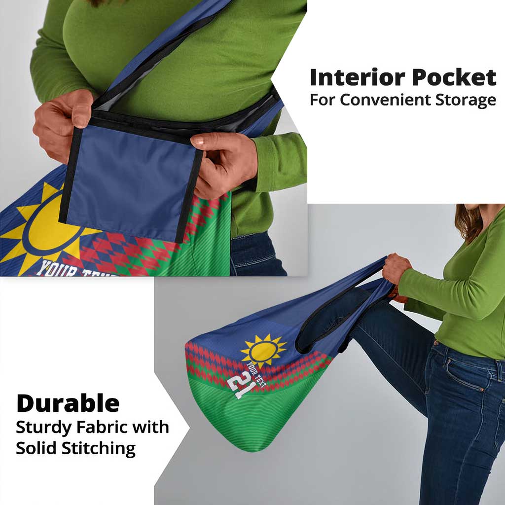 Custom Cricket African Namibia Grocery Bag Namibian Sporty Pattern Flag Motif - African Pride