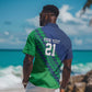 Custom Cricket African Namibia Hawaiian Shirt Namibian Sporty Pattern Flag Motif - African Pride