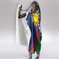 Custom Cricket African Namibia Hooded Blanket Namibian Sporty Pattern Flag Motif - African Pride