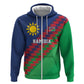 Custom Cricket African Namibia Hoodie Namibian Sporty Pattern Flag Motif - African Pride