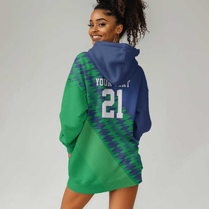 Custom Cricket African Namibia Hoodie Dress Namibian Sporty Pattern Flag Motif - African Pride