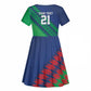 Custom Cricket African Namibia Kid Short Sleeve Dress Namibian Sporty Pattern Flag Motif - African Pride
