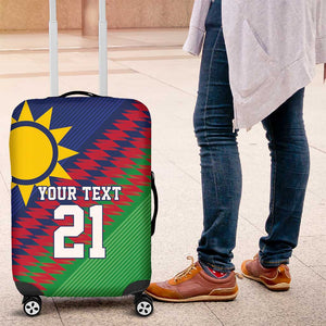 Custom Cricket African Namibia Luggage Cover Namibian Sporty Pattern Flag Motif - African Pride